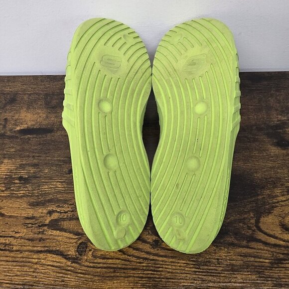 Skechers Lime Green Slides Sandals Women's Size 10 Beach Water Summer - Picture 5 of 7
